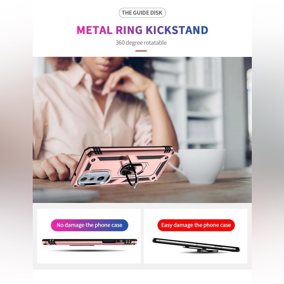 NWT Moto Edge 30 Plus 2022 Case with screen protector, rose gold - Picture 7 of 7